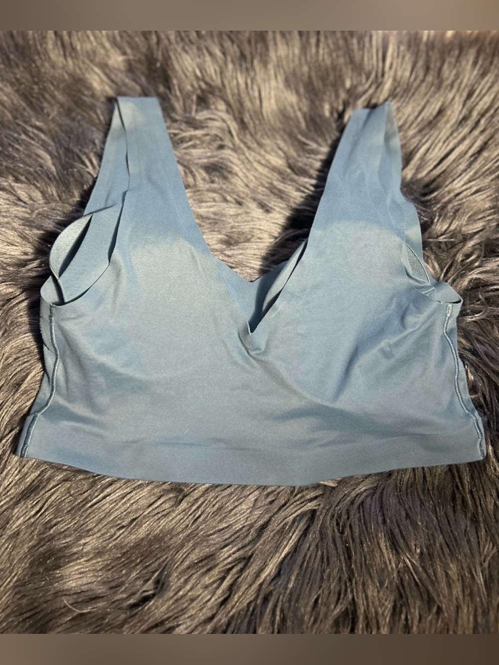 SOMA ENBLISS Seamless Wireless Comfort Bra Slate Gray Blue Bralette SzM - Picture 5 of 6